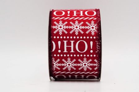 Різдвяна проволока з написом Ho Ho_KF7180GC-8-8_червона